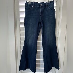 Express Women's Dark Blue Flared Jeans 3 in 1 size
